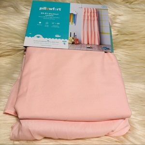 Pillowfort Blackout Pink Ruffle Curtin